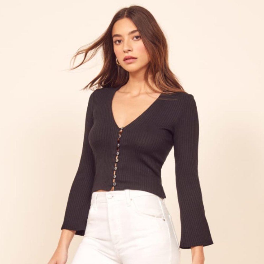 Reformation Gellar Top Black XS